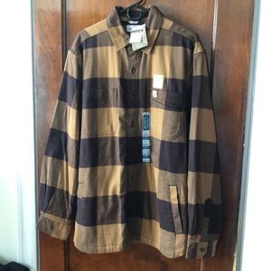 NWT Carhartt Rugged Flex Fleece Lined Flannel (L)